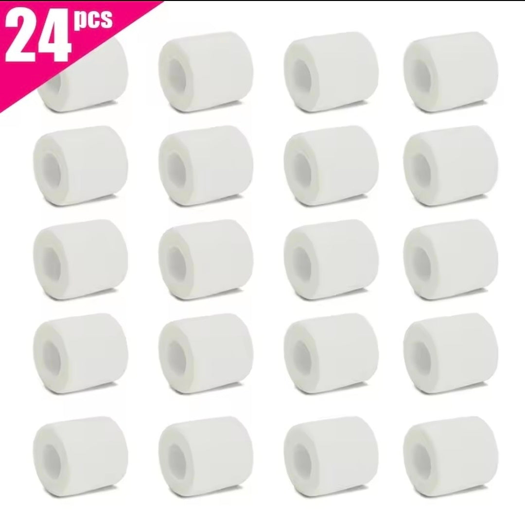 6 pieces/12 pieces/24 pieces, 5 cm * 4.5 m, white medical gauze sports bandage, self-adhesive breathable elastic bandage for fixing fingers and wrists